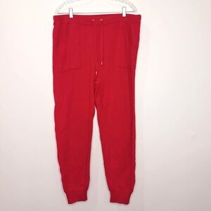 Chicos red cotton and cashmere joggers size 2R NWT #4
